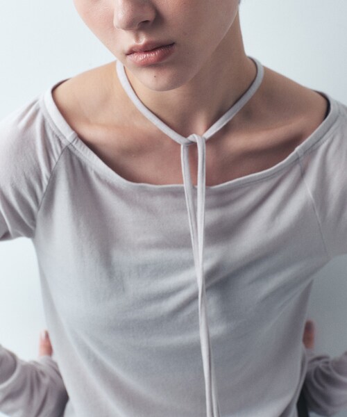 tシャツ off−shoulder jersey top レディース
