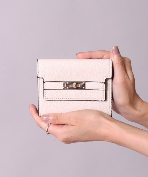 BAYBLO 財布 (SB)レザータッチ ひねり金具 アクセント 二つ折り 財布