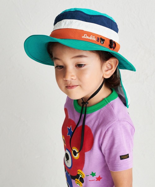 帽子 ハット uvカット 紫外線カット 日よけ付きハット キッズ 子供 男の子 女の子