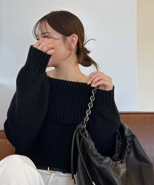 ニット セーター 「ZOZO限定」モヘアタッチオフショルダーニット レディース ZOZO限定】モヘアタッチオフショルダーニット（ニット/セーター