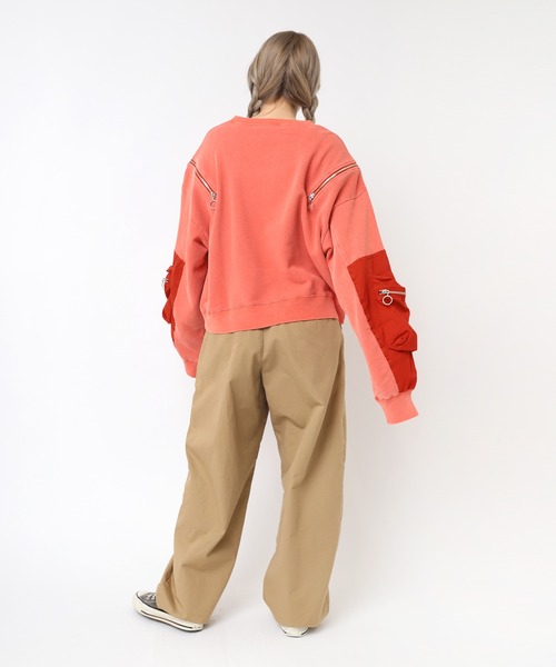 【レッド】RNA/(W)M2377 ピグメントZIPプルオーバー M2377 ピグメントZIPプルオーバー(M ブルー): トップス - RNA ONLINE
