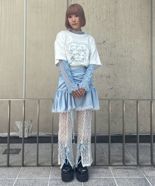 Candy Stripper パンツ SATIN GATHER SKIRT LAYERED レディース
