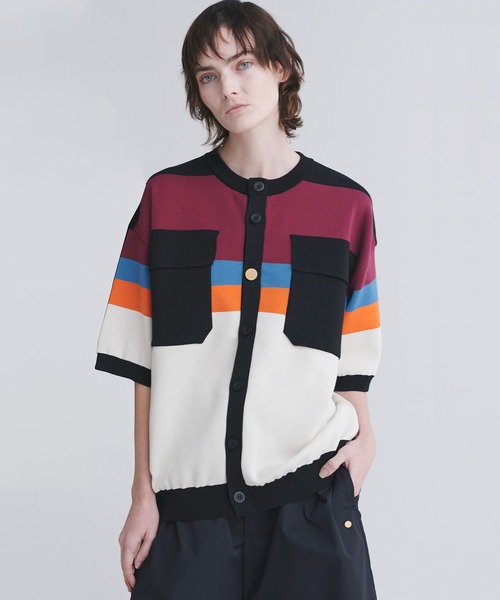 CULLNI ニット CULLNI セーター ニット Collarless Buttoned Short Sleeve Knit