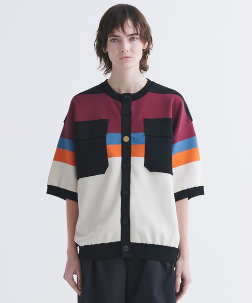 CULLNI セーター ニット Collarless Buttoned Short Sleeve Knit