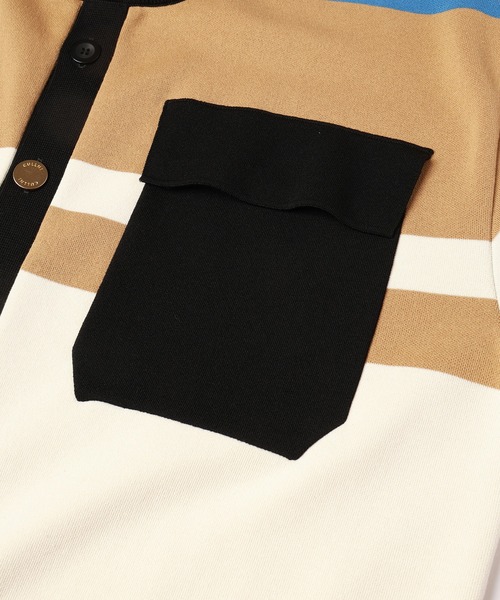 CULLNI セーター ニット Collarless Buttoned Short Sleeve Knit