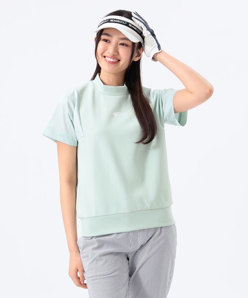 【美品】BEAMS GOLF 半袖モックネック（レディースMサイズ相当） 美品】 BEAMS GOLF モックネック半袖シャツ Mサイズ - メルカリ