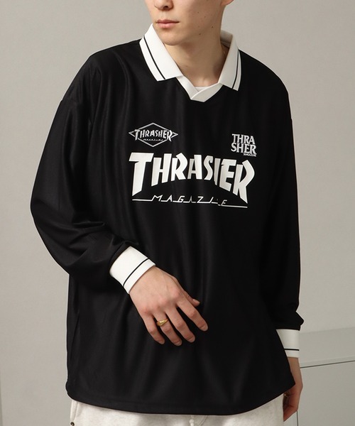 THRASHER tシャツ 「THRASHER/スラッシャー」ゲームシャツ 襟