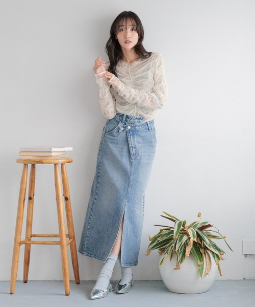 LOWRYS FARM tシャツ アシメシャーリング2PLS 288081 レディース 