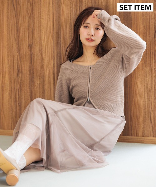 美品chestyスワン カーディガン チュール 美品chestyスワン カーディガン チュール ウール50%薄手 - メルカリ