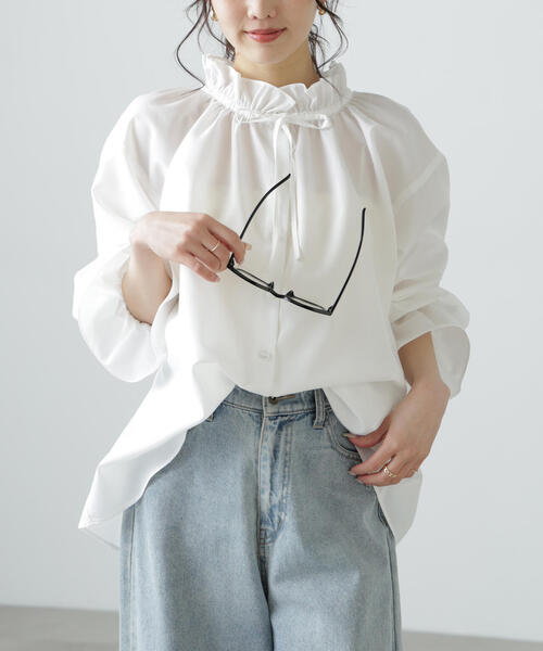 FREE'S MART（フリーズマート） ブラウス シャツ 「MFM」ストライプ