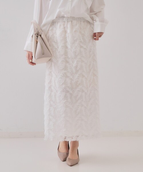 【タグ付き⭐M’S GRACY】白　レース　オフホワイトスカート　サイズ38 タグ付き⭐M'S GRACY】白 レース オフホワイトスカート サイズ38