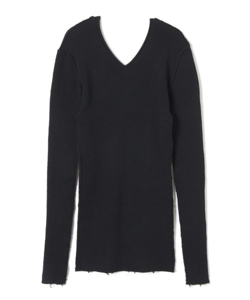 「PERVERZE」 Vネックニット ONE SIZE ブラック レディース_画像2