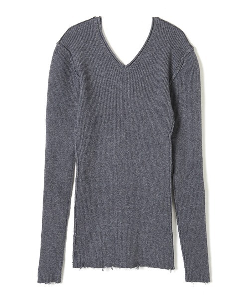 「PERVERZE」 Vネックニット ONE SIZE ブラック レディース_画像4