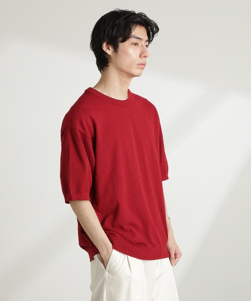 Loro Piana 半袖 ニット　 Tシャツ S 赤 Loro Piana 半袖 ニット Tシャツ S 赤 Loro Piana 半袖 ニット Tシャツ