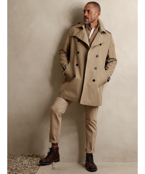 [BANANA REPUBLIC FACTORY STORE] тренчкот M бежевый мужской 