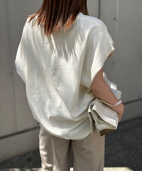 CIENA tシャツ キーネックショルダータックプルオーバー