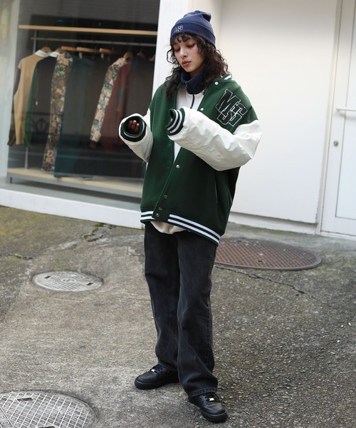 美品☆msgm スタジャン MSG」 「NYLAUS」スタジャン M ブラック メンズ : ZOZOTOWN Yahoo!店