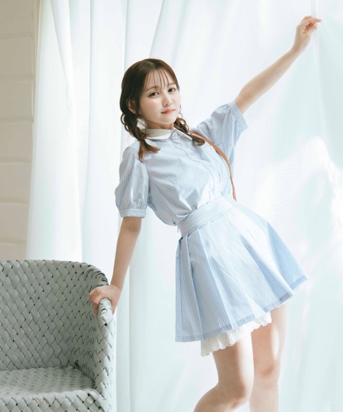 titty&Co.《未使用》ワンピース 新品タグ付き】TITTY&CO. ギンガムフラワーミディワンピース