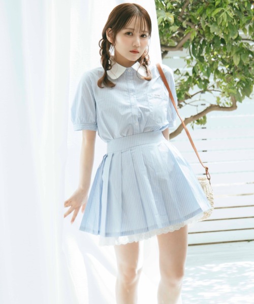 jacadi セーラーストライプ　ブラウス　ワンピース TITTY＆CO. ワンピース セーラーストライプセットアップ