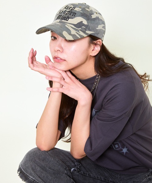 キャップ 帽子 「こなれ感×立体ロゴ刺繍」レディース コットン サイズ