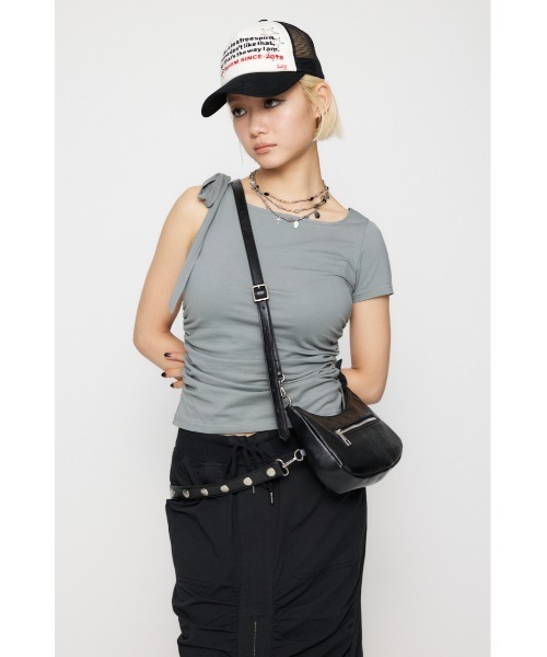LAGUA GEM ショルダーバッグ バッグ STUDS BELTED レディース