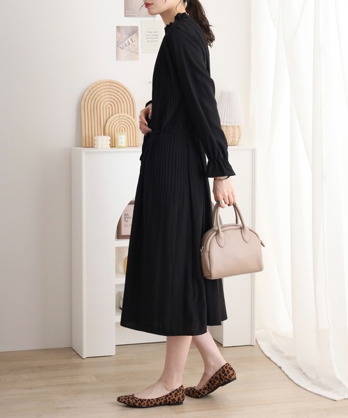 FUNALIVE（ファンアライブ） ワンピース フリルカラープリーツロング