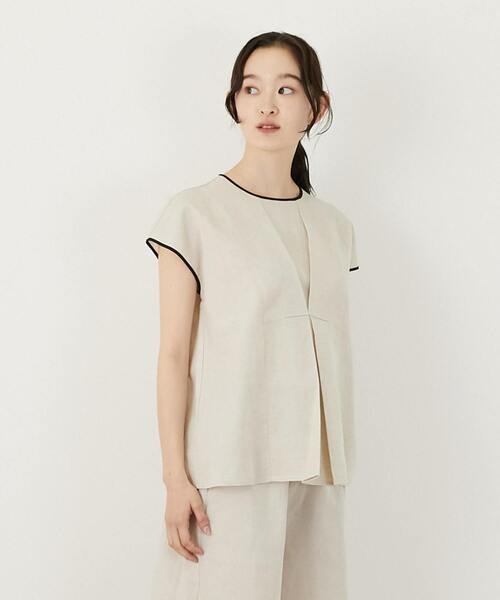 ブラウス シャツ 「LOURMARIN」フレンチスリーブブラウス レディース