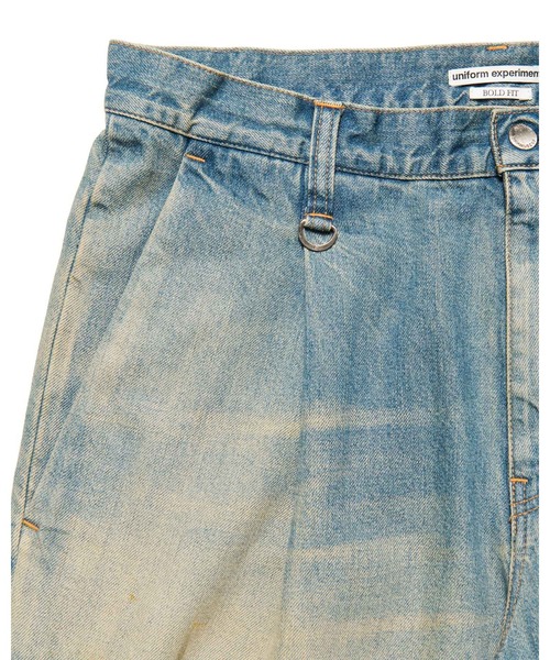 ワイドパンツ ジーンズ FADE DENIM BOLD-FIT TUCK JEANS メンズ レディースの画像