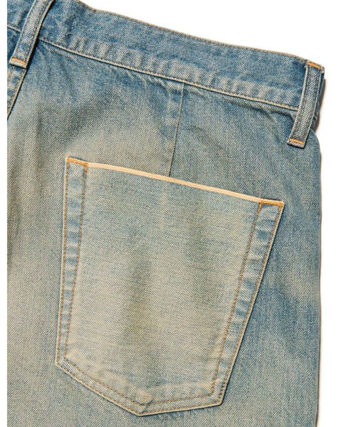 ワイドパンツ ジーンズ FADE DENIM BOLD-FIT TUCK JEANS メンズ レディースの画像