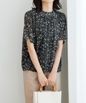 ブラウス シャツ 夏 「日比谷花壇」フリル衿シ...の詳細画像1