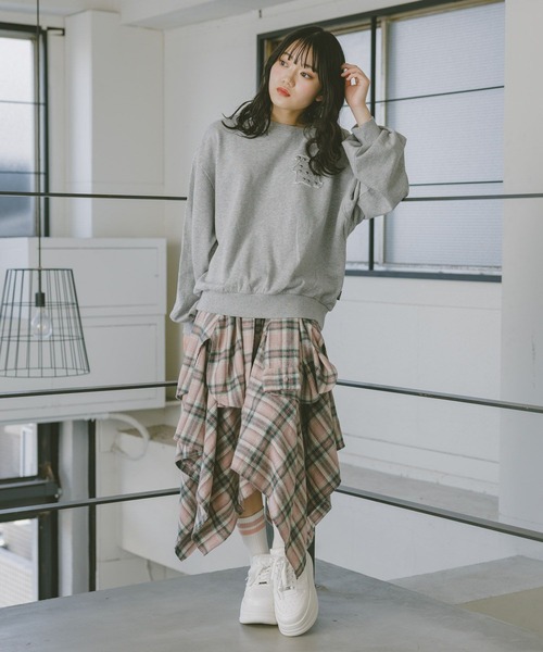 repipi armario(レピピアルマリオ) スカート チェックシャツレイヤー repipi armario(レピピアルマリオ) スカート チェックシャツレイヤー