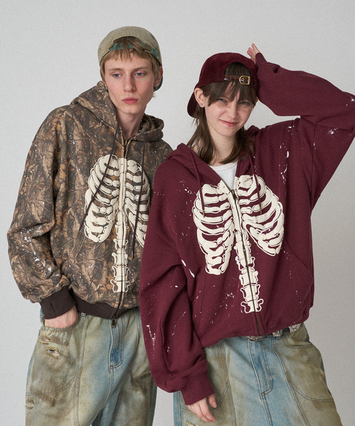 WISH FOR EVER 「WISH EVER」 ジップアップパーカー MEDIUM