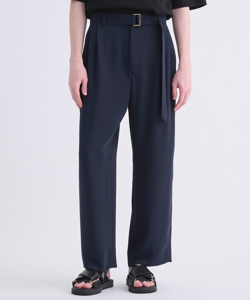 CULLNI パンツ CULLNI スラックス Dry Karsey 1Tuck Wide Pant with Long Belt