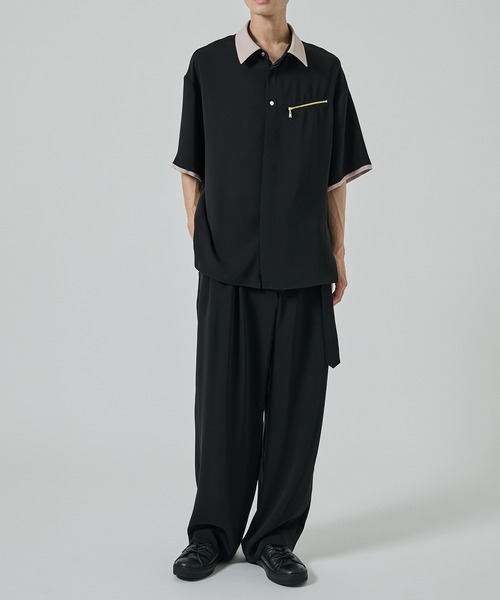 CULLNI ブラック スリット スラックス CULLNI スラックス 「CULLNI」別注 Sugoku Suzushii Pants