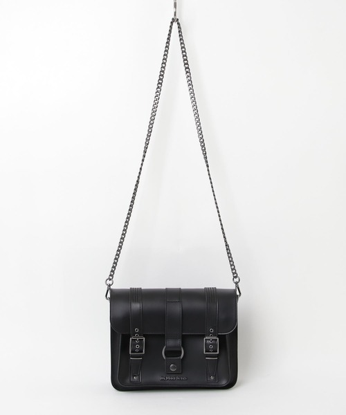 Dr.Martens 黒 ショルダーバッグ Dr.martensの 7 INCH SATCHEL ミニ ショルダーバッグ｜送料無料