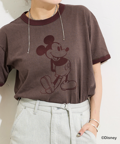tシャツ 「追加」MICKEY / リンガーTシャツ レディース