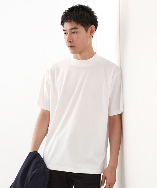 THE SHOP TK tシャツ モックネックプレーティング半袖Tシャツ 「接触冷