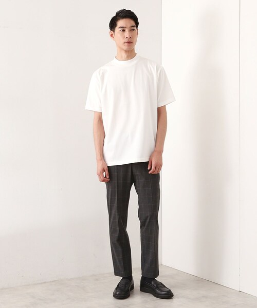 THE SHOP TK tシャツ モックネックプレーティング半袖Tシャツ 「接触冷
