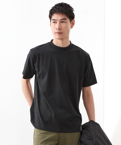 THE SHOP TK tシャツ モックネックプレーティング半袖Tシャツ 「接触冷