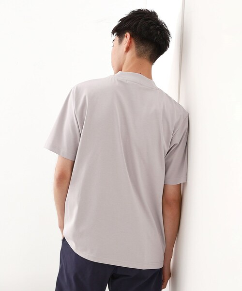 THE SHOP TK tシャツ モックネックプレーティング半袖Tシャツ 「接触冷
