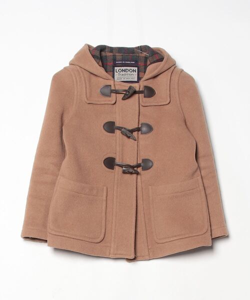 ロンドントラディション ダッフルコートロング チェック ベージュ XS LONDON Tradition（ロンドントラディション） チェック柄ダッフル