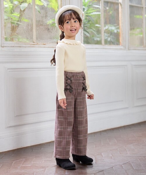 ANY（エニィ） 帽子 ベレー帽 ネコチャーム付きリボンベレー帽 キッズ