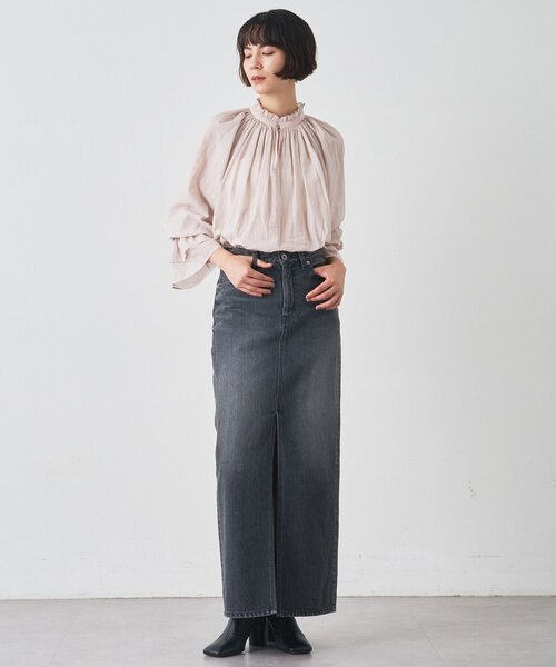 Whim Gazette（ウィム ガゼット） ブラウス シャツ カフスギャザー