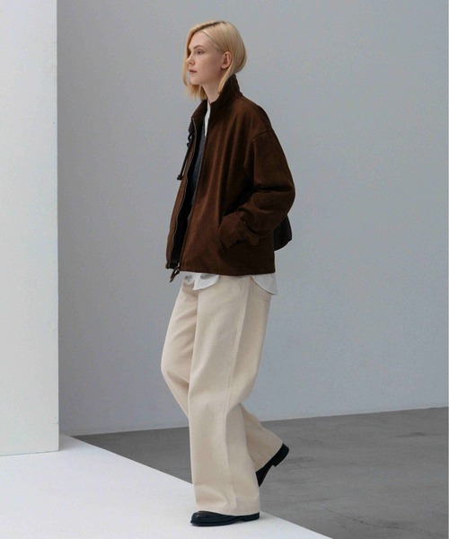 LURAKU ブルゾン アウター 「LURAKU」Synthetic Suede Zip Jacket