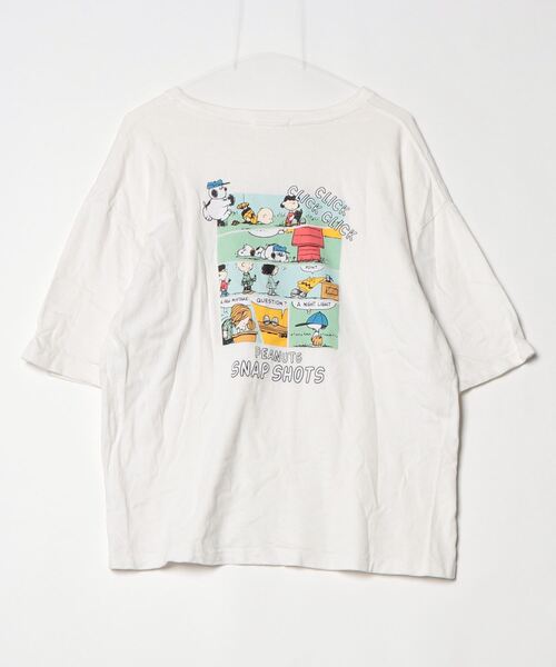 「PEANUTS」 半袖Tシャツ L ホワイト レディース_画像2