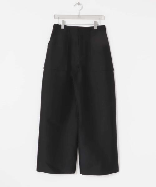 パンツ new basic　WOOL SILK WIDE PANTS レディース