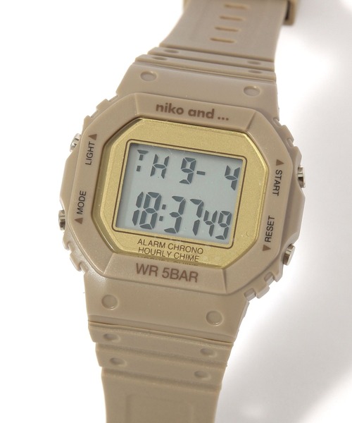 niko and…（ニコアンド） 腕時計 BASICデジタルウォッチ レディース