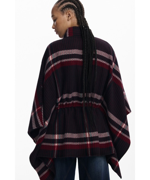 Desigual（デシグアル） ポンチョ タータンチェック柄ポンチョ