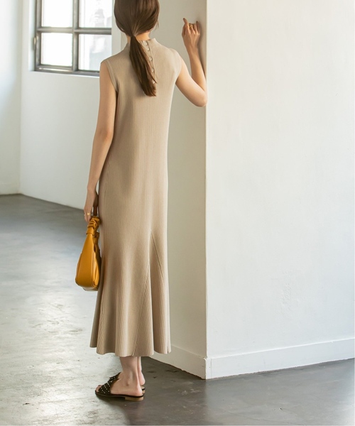 「NOBLE」 ニットワンピース - ネイビー レディース_画像6