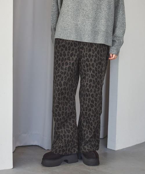 niko and…（ニコアンド） パンツ プリントコーデュロイパンツ